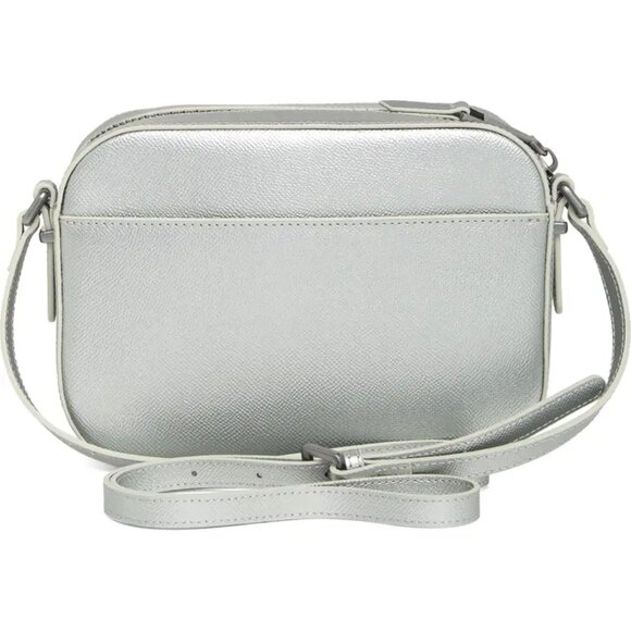 KURT GEIGER London Richmond Silver/Pewter Color Leather Crossbody Bag - Picture 3 of 7
